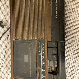 Candel clock, radio, cassette recorder